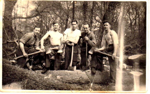 1942 Cyril (Stick) Venables, far left. Forest Of Dean, Gloucestershire.